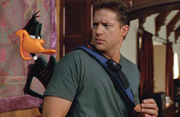 Brendan Fraser und Duffy Duck